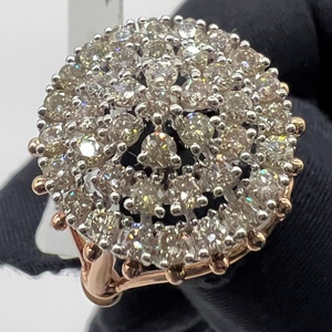Bague de fiançailles pour femmes en or massif 14K 18K élégante et luxueuse, diamant naturel véritable taille brillante, bague en diamant de troisième partie - Product Image 6