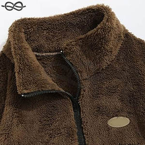 Sudadera con capucha personalizada con cremallera 1/4, sudaderas con capucha de lana Sherpa de algodón polar grueso en blanco con bolsillo para hombre, ropa informal de invierno acogedora - Product Image 4