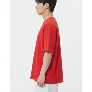 Wholesale Blank Cotton Polyester T-<b>shirts</b> Custom logo Printing Men's <b>Red</b> T <b>Shirts</b> <b>Oversized</b> Printed Unisex Drop Shoulder Tshirt - Product Image 6