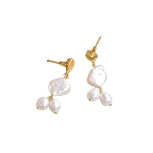 Clous en laiton avec pierres précieuses en gros, perles naturelles, pierres semi-précieuses, finition plaquée or 18 carats, motif unique de créateur, parfait - Product Image 4