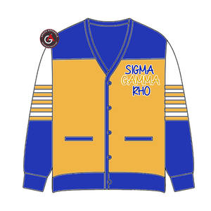 Cardigans en acrylique pour femmes avec broderie Sigma Gamma Rho Soror |   Pull cardigan personnalisé brodé pour femmes de la sororité SGRho - Product Image 6
