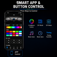 Kit d'éclairage d'ambiance pour voiture Acrylic Symphony 12V 3-5W RGB, contrôle par application, synchronisation musicale, décoration intérieure, logo personnalisé OEM