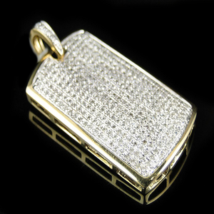 เครื่องประดับฮิปฮอปน้ำแข็งสีเงิน S925พร้อมจี้เพชรโมอิสซานไนท์เครื่องประดับแฟชั่นสำหรับผู้ชาย - Product Image 1