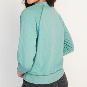 Prix usine 100% coton sweats à capuche à manches longues pour femmes chandails d'hiver unis personnalisés - Product Image 6