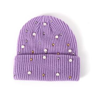 Gorro de Invierno Personalizado con Logotipo, Unisex, para Niñas y Mujeres, Elástico, de Color Sólido, de Algodón/Lana, Tejido, Transpirable, Impermeable, Informal - Product Image 3