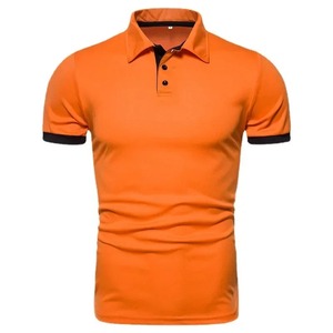 Hommes Anti-Rides Solide Bouton à Manches Courtes pour Chemise Grande Taille Garçons Été Casual Office Wear Orange Baseball Uniforme 3xl - Product Image 1
