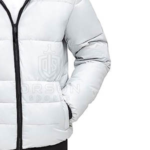 Chaquetas Acolchadas Impermeables de Poliéster de Alta Calidad Personalizadas al por Mayor para Hombre, Transpirables, con Capucha, Cuello y Mangas Largas de Algodón - Product Image 6