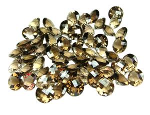 หินควอทซ์สโมควีทตัดทรงรีทำด้วยมืองานประดิษฐ์อัญมณีหลวมขนาดใหญ่หินควอตซ์สีน้ำตาลธรรมชาติ - Product Image 2