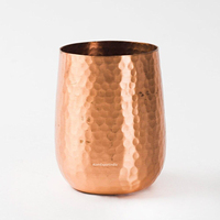 Gobelet à boire en cuivre pur de haute qualité, design martelé, moderne, portable, compatible lave-vaisselle, taille personnalisée, cadeau, verres de mariage