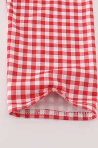 Ensemble pantalon vichy bleu uni avec broderie tracteur amusante tenue de vêtements confortables pour garçons - Product Image 4