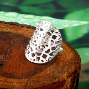 แหวนมันดาลาเงินแท้ 925 สำหรับผู้หญิง สไตล์คลาสสิก ดีไซน์เนอร์ สำหรับงานแต่งงาน ปราศจากนิกเกิลและสารตะกั่ว - Product Image 3