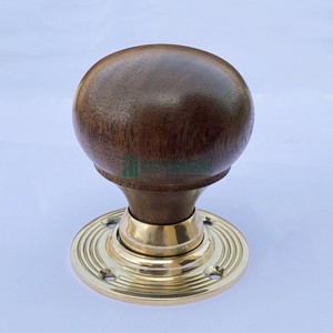 Perilla de puerta de moño de madera, Hardware pulido victoriano, fabricante a granel de alta calidad, venta al por mayor - Product Image 2