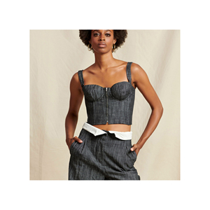 Qualité supérieure été nouvelle femme 2023 mode Denim deux pièces ensemble débardeurs à volants - Product Image 1