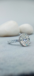 D'VINS JEWELS' Classic Popular Style 9x7mm Moissanite Diamond Lab Grown Engagement Ring for Parties - Product Image 2