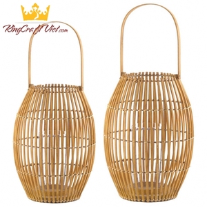 Vietnam Bamboo <b>Lighting</b> Hanging Natural Bamboo <b>Pumpkin</b> Lantern 100% Handmade <b>for</b> Garden Restaurant and Home Decoration - Product Image 3