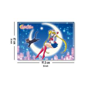 Póster de Sailor Moon y Luna de estilo moderno hecho de papel para decoración de pared - Product Image 4