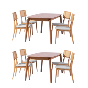 Nouvelle collection de tables à manger en bois de teck avec 4 chaises Ensemble de tables à manger en bois pour l'extérieur et l'intérieur Prix de gros - Product Image 2