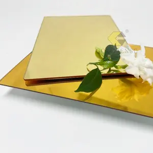 Goodsense Gold Acrylic 1 Way Mirror Blank Supplier Paste Cut to Size Sheet Plastic Mirror Plexiglas for Relieving Horses Anxiety