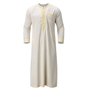 Faible MOQ, qualité supérieure, modèles de Kurta pour hommes, multicolores, modèles de Thobe Jubba arabes pour hommes, livraison en ligne, nouvelle arrivée, service OEM - Product Image 4