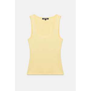 Haut extensible décontracté à col carré et bretelles larges avec logo frontal 01009 - Product Image 5