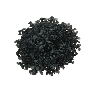 Chip de ágata envejecida de cristal negro pulido estilo Feng Shui piedra suelta piedra preciosa curativa Natural cruda virutas de guijarros de grava caída - Product Image 1