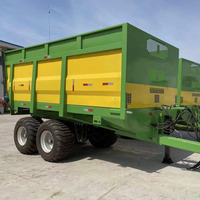 Remorque agricole HINDA 30 tonnes à trois essieux avec vérin hydraulique avant robuste, moteur et boîte de vitesses à faible bruit pour le transport d'ensilage et de céréales