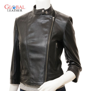 Chaqueta de Cuero Vacuno para Mujer, Diseño de Primera Calidad, con Cuello Alto, Tejido Transpirable, Ecológico y de Secado Rápido - Product Image 2
