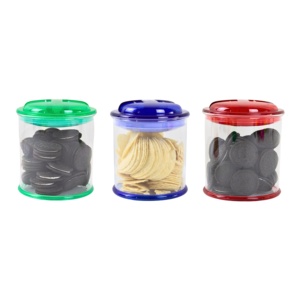 Mini contenedores redondos de plástico PET sin BPA para almacenamiento de cocina, fiesta, dulces, sal, azúcar, botellas y tarros de almacenamiento - Product Image 5