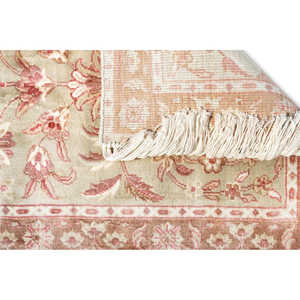 พรมละหมาดผ้าวิสโคสพิมพ์ลายมือสีทองอ่อนมอคค่า น้ำหนักเบา พับเก็บได้ ดีไซน์โดดเด่น สง่างาม สำหรับการปฏิบัติทางจิตวิญญาณ - Product Image 2