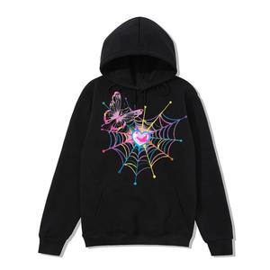 Sudaderas con capucha con estampado de estrella Araña, sudaderas deportivas callejeras para mujer, Jersey cómodo de cuello redondo, Tops de lana holgados para mujer, ropa - Product Image 2