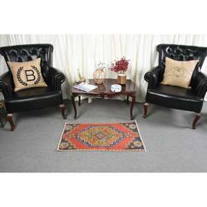 Alfombra Kilim clásica roja y verde de 1,8x3,2 pies, área grande, rectángulo de lana turca, patrón abstracto de látex de 10mm para decoración de habitación de pasillo - Product Image 3