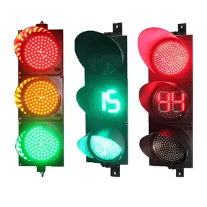 Good Quality 24V/220V LED red green Traffic Lights 300mm 3 aspect Traffic Signal Lights for crossroads