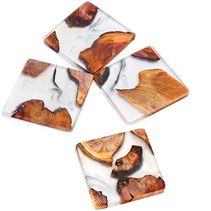 Accueil Vaisselle Décor Forme Carrée Tapis De Tasse Décoratif Prix De Gros Résine Tasse À Thé Dessous De Verre À La Main Conception Tasse À Thé Mads - Product Image 3