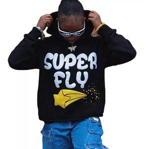 Nouveauté Sweat à capuche léger 100% coton pour homme, imprimé bouffant, manches longues, chaud, avec col à capuche, hiver - Product Image 1