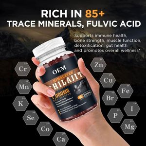 Gummies de Shilajit de l'Himalaya Premium OEM/ODM – Bonbons Gélifiés Originaux au Shilajit Pur de l'Himalaya – 60 Gummies pour Hommes et Femmes - Product Image 3