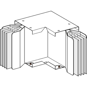 Raccordo a gomito piatto personalizzabile SCHNEIDER ELECTRIC KTC1350LP4E1 3L+N+PE N1 2 per canaline ad angolo retto 1350A in rame KTC - Product Image 1