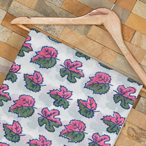 Alta calidad orgánica ecológica 120gsm ligera 120gsm bloque de mano impreso indio algodón tela Floral tejido diseño camisas - Product Image 2