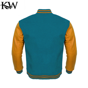 Unisex <b>varsity</b> <b>jacket</b> made with soft wool blend and faux leather sleeves for team uniform college sports and outdoor fashion - Product Image 6