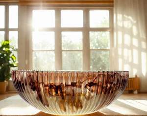 Cuenco PARA SERVIR DE RESINA DE ESTILO ANTIGUO ÚNICO HECHO A MANO DE FRUTAS para cocina y comedor Diseño de forma redonda Cuencos para servir de resina - Product Image 2