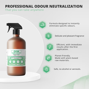 Neutralizador de Olores en Aerosol Intenso, Fórmula Verde: Olores de Tabaco, Mascotas, Pescado y Humedad - Botella de 1L - OEM / Marca Privada - Product Image 4
