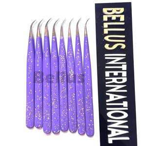 Nouvelle pince à cils à pointe en fibre de diamant violet 45 pince à épiler pointue Volume à 90 degrés Logo personnalisé fabriqué en Chine - Product Image 1