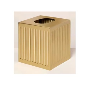 Cubierta de Caja de Pañuelos Colgante de Metal Latón Antiguo, Ecológica, Estilo Vintage, Decorativa para Hogar u Oficina, Elegante y Funcional - Product Image 1