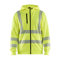 Sweat-shirts à capuche unisexes en molleton de coton haute visibilité avec fermeture éclair pour la construction, la sécurité routière et les vêtements de travail