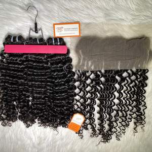 Paquetes de Cabello Remy Vietnamita Virgen al por Mayor con Cutícula Alineada, de 8 a 32 Pulgadas, con Doble Trama a Máquina, Ondulado Profundo y Rizado al Agua para Salones - Product Image 2