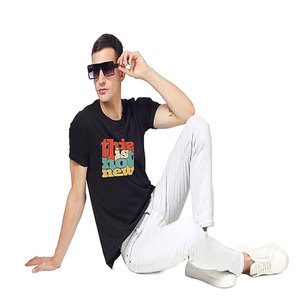 Personalizar streetwear serigrafía camiseta algodón orgánico gráfico peso pesado camisetas para hombres - Product Image 4