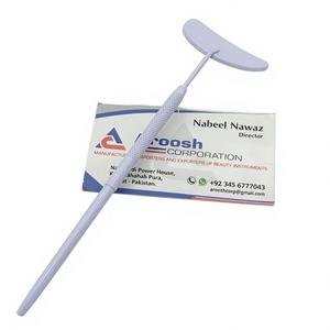 Espejo de Inspección de Pestañas de Acero Inoxidable con Forma de Media Luna, Color Personalizado al por Mayor, Marca Privada para Artistas de Pestañas, Punta Puntiaguda, Duradero - Product Image 1