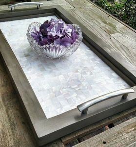 Decorative Round MOP Serving <b>Tray</b> For Dining Table Use Adding Luxury Touch To Home And <b>Office</b> Interiors - Product Image 3