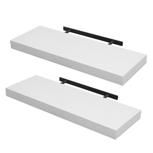 17&quot; 24&quot; 36&quot; Acacia Wood <strong>Floating</strong> <strong>Shelves</strong> Wall Mounted with Metal Bracket for Bathroom Home Decor Luxury Morden Hanging <strong>Shelves</strong> - Product Image 3