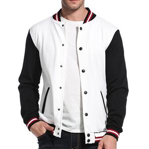 Veste universitaire pour homme grande taille fabriquée en usine, respirante, col en V, vêtement d'hiver avec fermeture à boutons brodés, veste d'hiver 2026 - Product Image 2