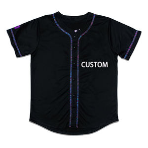 Vêtements de sport coupe athlétique Maillot de baseball respirant sublimé Taille personnalisée Graphiques vierges sans décoloration Techniques imprimées Polyester - Product Image 2